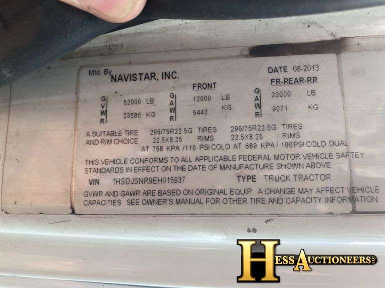 2014  INTERNATIONAL  PROSTAR  T/A DAYCAB, NON-RUNNER