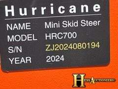 HURRICANE   HRC700  MINI COMPACT TRACK LOADER