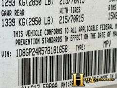 2007  DODGE  GRAND CARAVAN  PASSENGER VAN