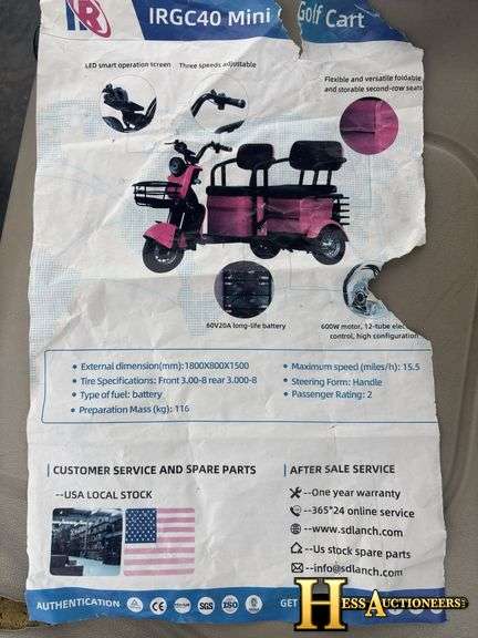 2025  IR  MINI GOLF CART
