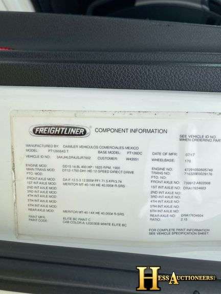 2018  FREIGHTLINER  CASCADIA  T/A DAYCAB