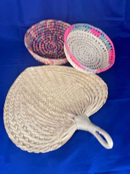 Woven Basket And Fan
