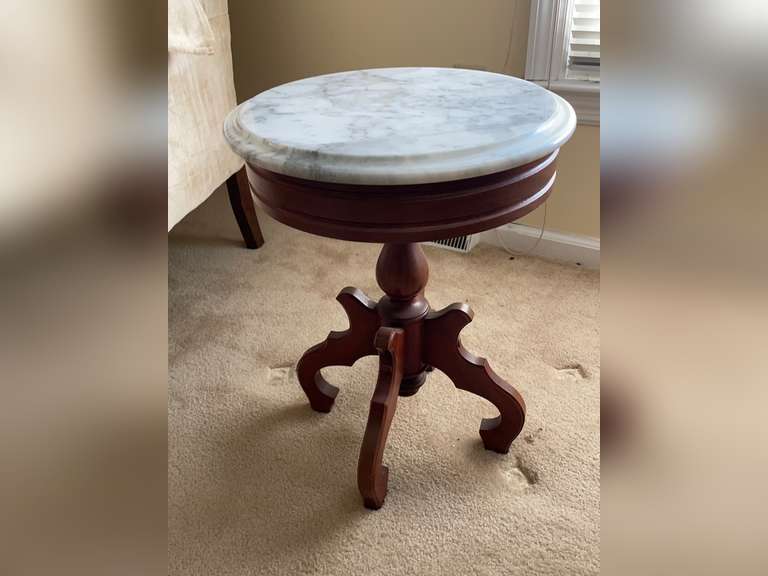 Round Marble Top Side Table