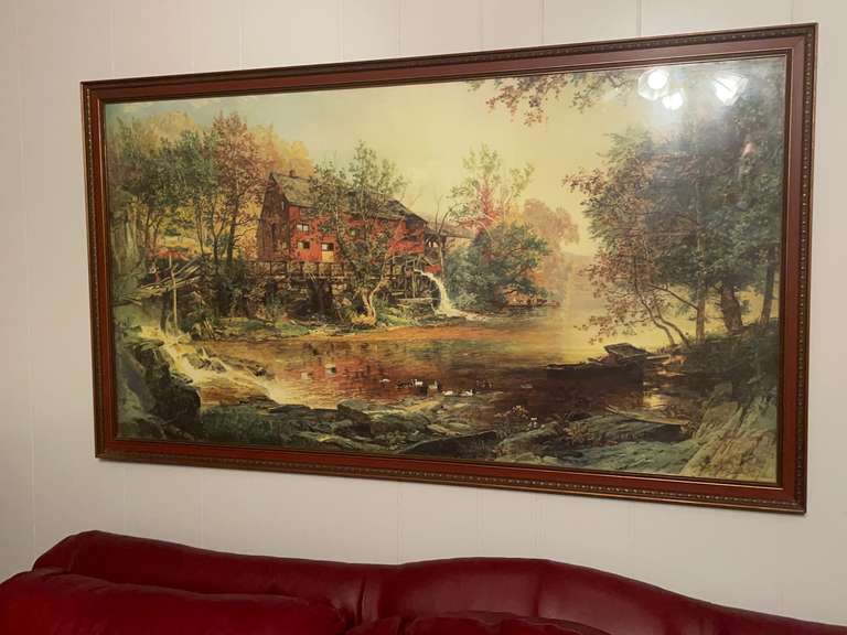 Framed JF Crospey - “Old Red Mill”