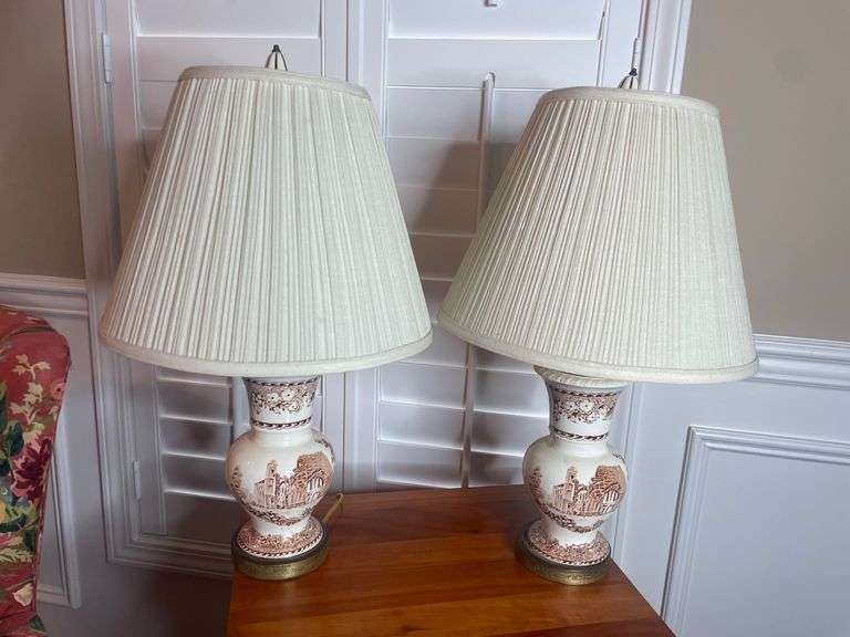 Matching Porcelain Table Lamps