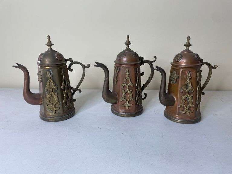 Vintage Brass Teapots