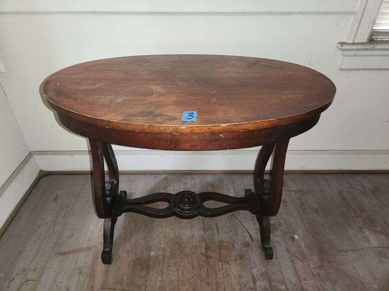 Vintage Oval Entry Table