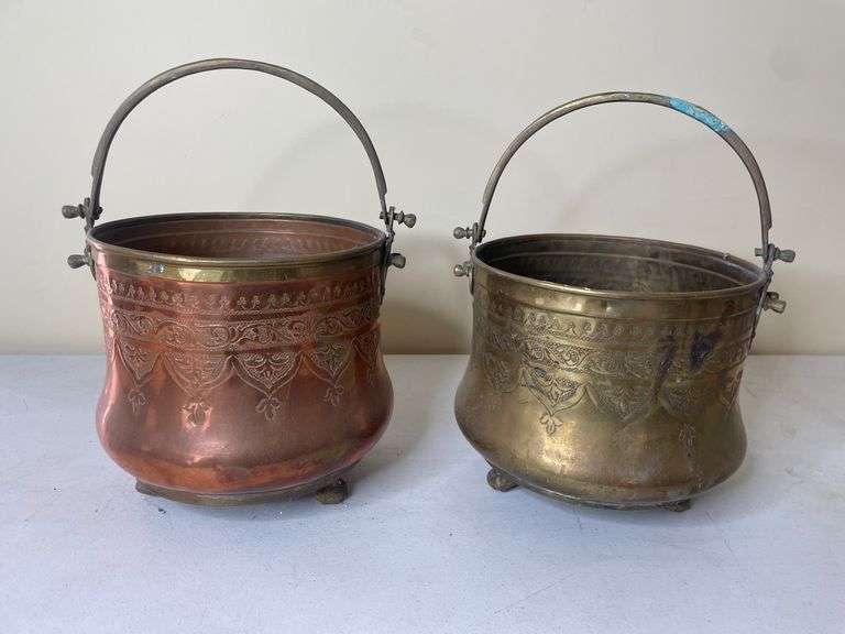 Vintage Brass Pots