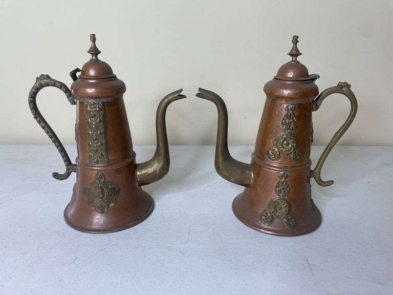 Vintage Brass Teapots