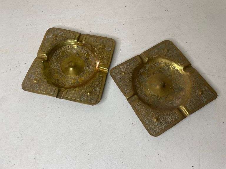 Vintage Brass Ashtrays
