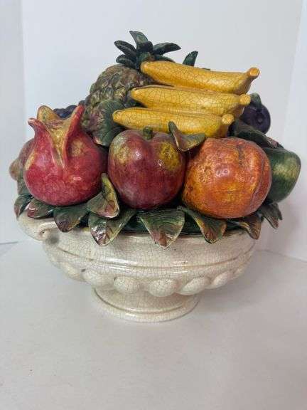 Large Ceramic Bowl of Fruit