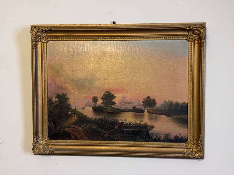 Early Hudson River Oil Painting