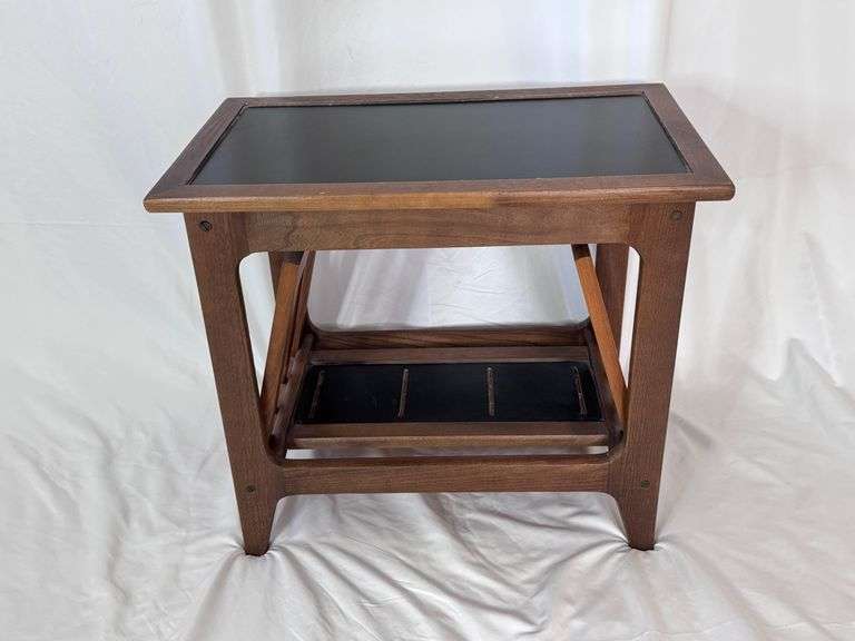 Mid Century Teak Record Album Table