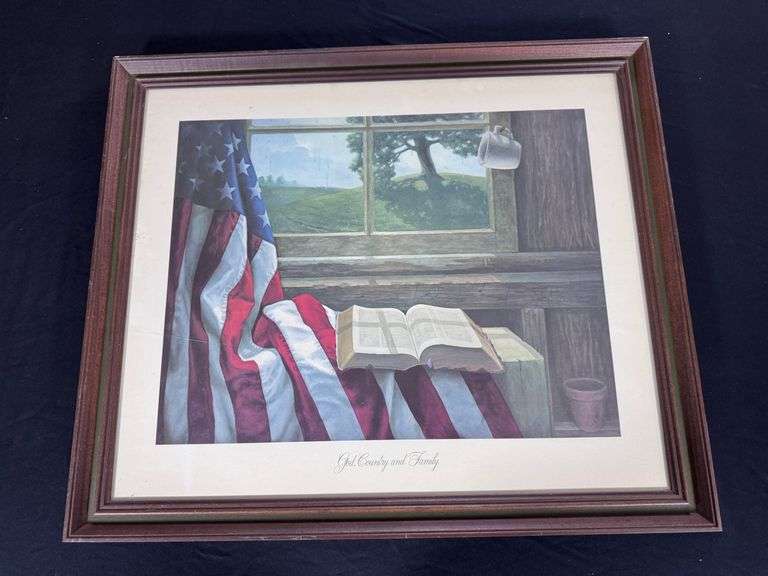 God. Country and Family Print