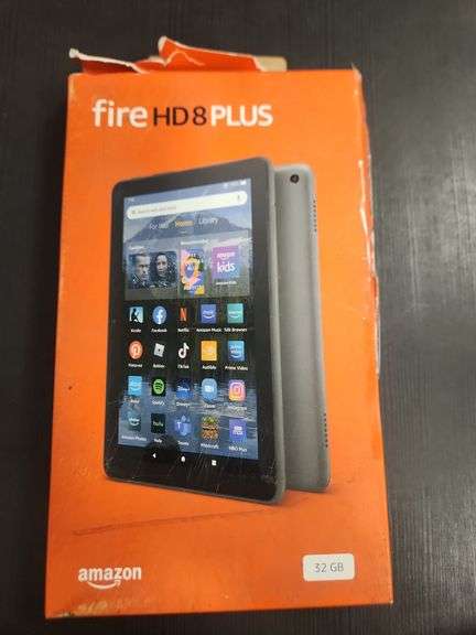 Amazon Fire HD 8 plus 32 GB damaged box