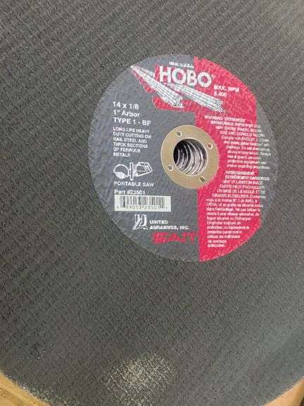 SAIT United Abrasives Cut Off wheels go portable saw. 14x18x1. Open ctn.