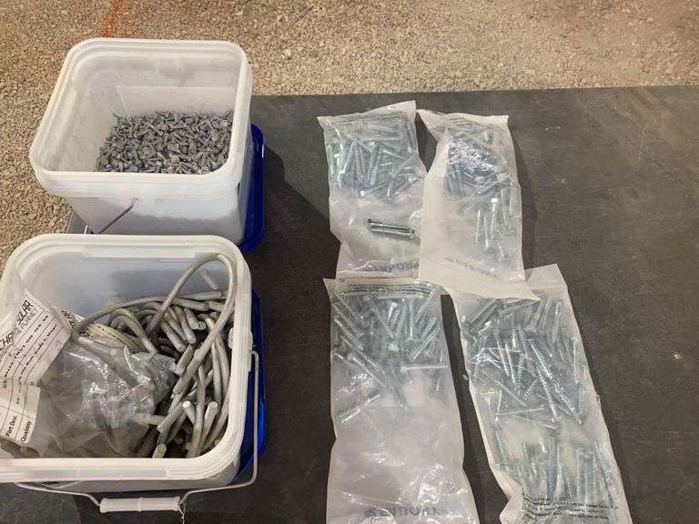 2 Pails U Bolts, Hex Flanges, 4 pkg Fabory Hex Lag Screws