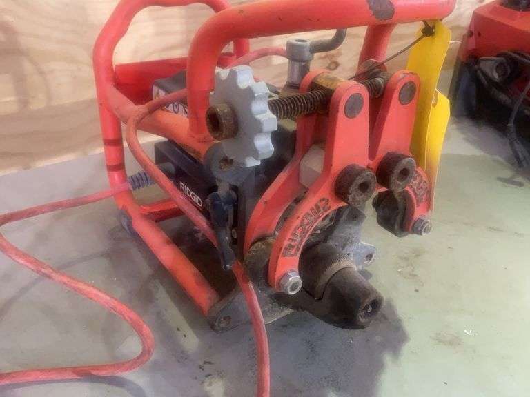 RIDGID B-500 Transportable Pipe Beveller"Missing handle, works See Video!