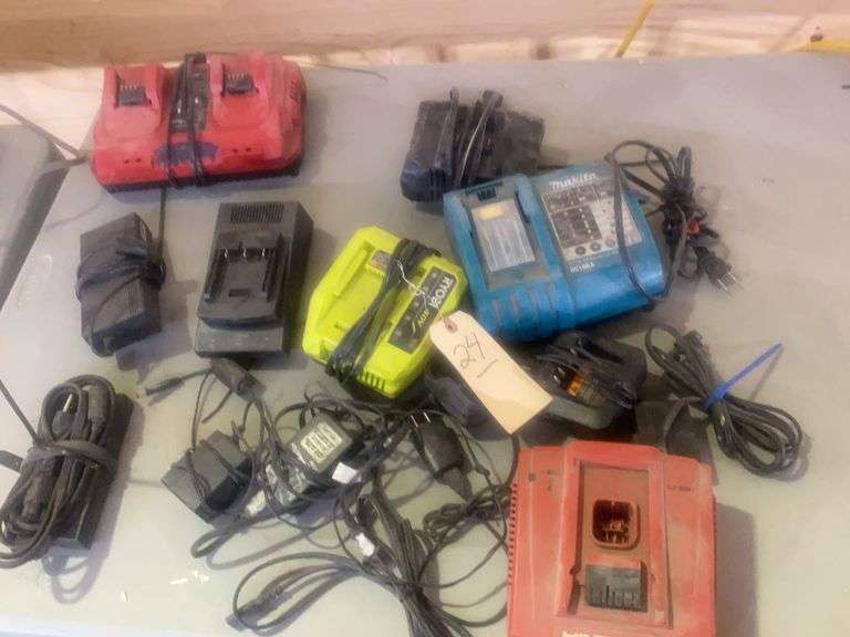 Various Charger: Makita, Milwaukee, Ryobi, etc.