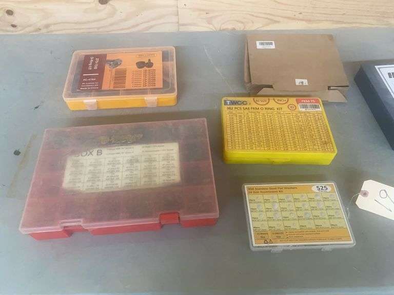 Lot O-rings in case, SS flat washer kit, 4 pin relays