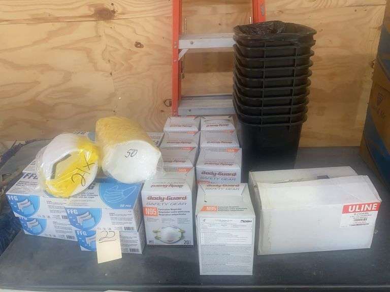 Lot of ctn 50 ea.FFG disposable protection masks, 8 ctns Body Guard of 20 pieces of N 95, more