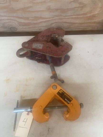 Beam Clamps: Tracyl 5 ton be model LT – 5B clamp, Harrington 2 ton UBC020 clamp