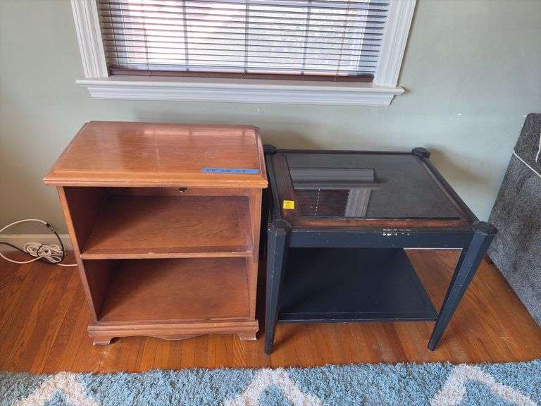 Wooden Shelf Unit and End Table