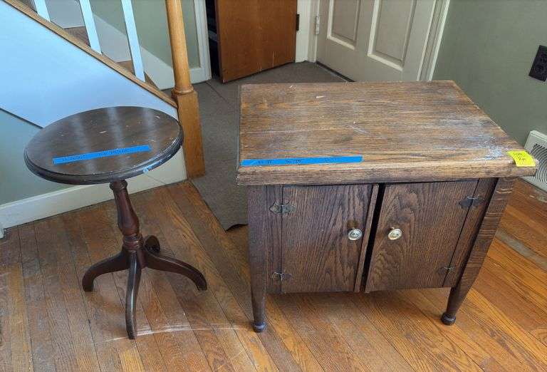 Wooden End Table with Drawers and End Table/Plant Stand