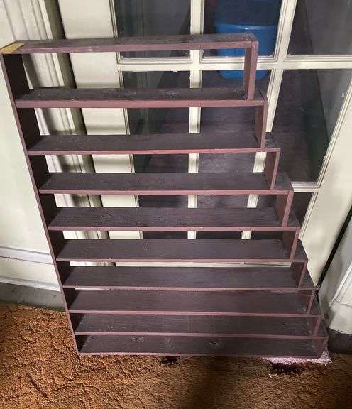 Tobacco Sorter Shelf and Wooden Showcase with Glass Front