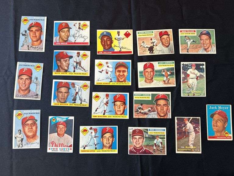 1950s–1960s Vintage Philadelphia Phillies Baseball Card Collection – Lot of 20