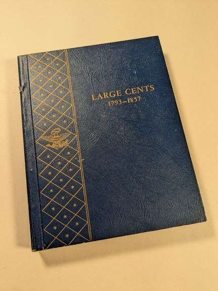 41 Large Cent Coins in Book - 1798 to 1856