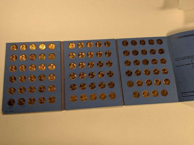 89 Lincoln Head Penny Coins in Book