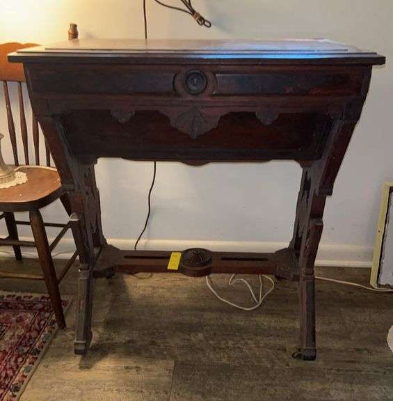 Victorian Early Century Sewing Table
