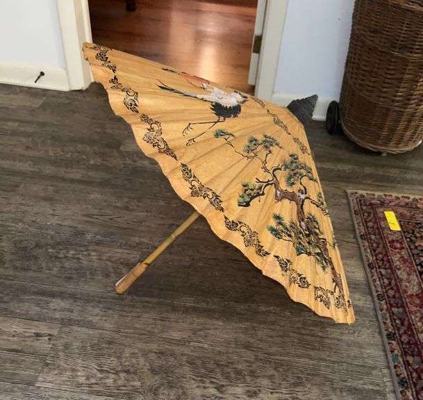 Hand Painted Asian Parasol