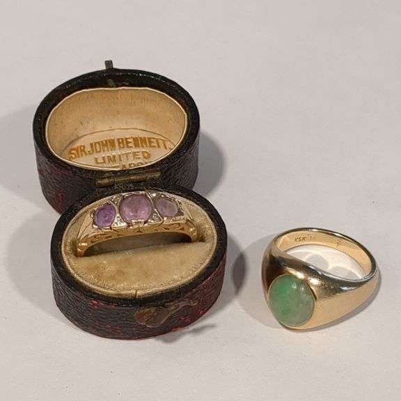 Two 14K Yellow Gold Rings