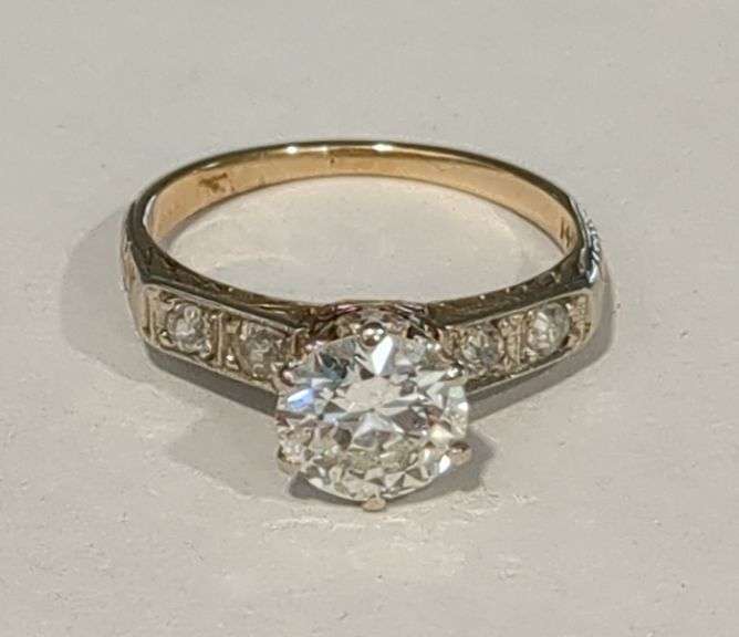 14K Yellow Gold Diamond Engagement Ring with Appraisal