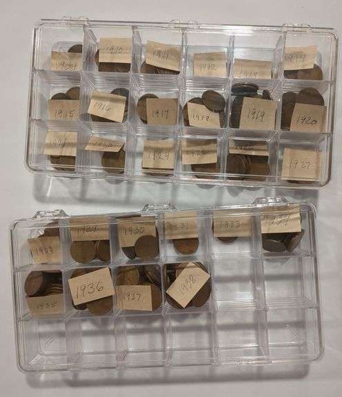 326 Wheat Penny Coins from 1909 to 1938