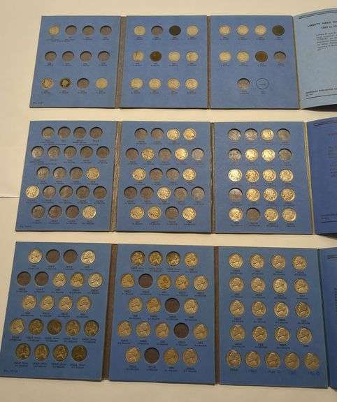 Liberty Head, Buffalo, and Jefferson Nickel Coins in 3 Books - 1883 to 1961