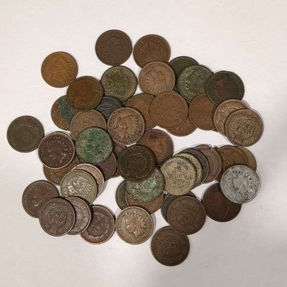 50 Indian Head Cent Coins