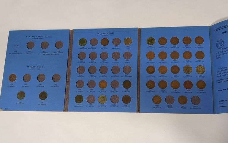 Book of 33 Indian Head Cent Coins - 1859 to 1909