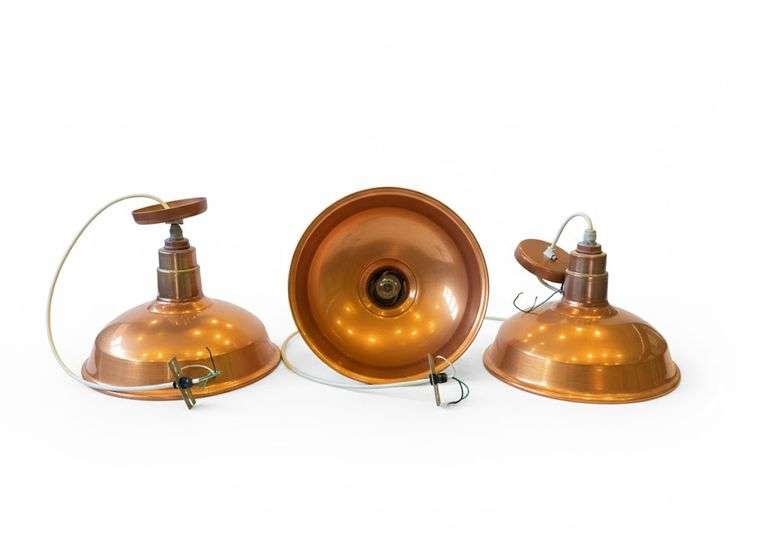 Copper Pendent Lights Set of 3