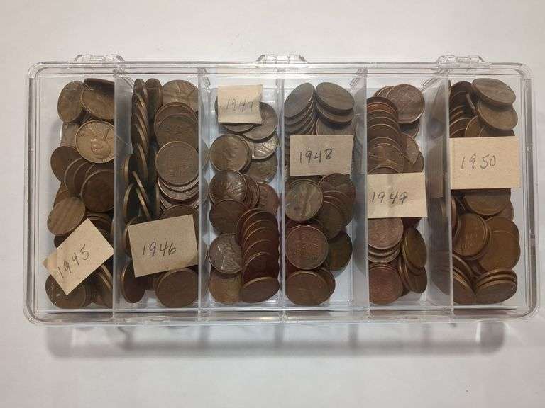 413 Wheat Penny Coins from 1945 to 1950