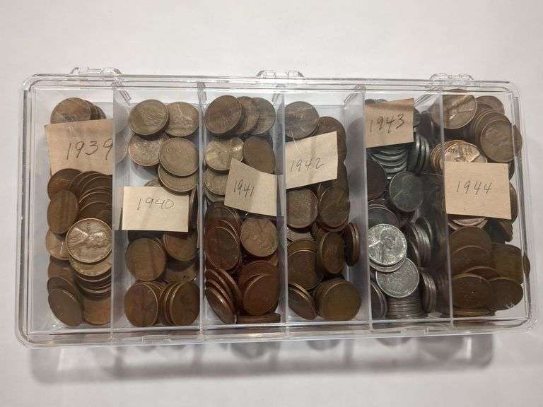 385 Wheat Penny Coins from 1939 to 1944