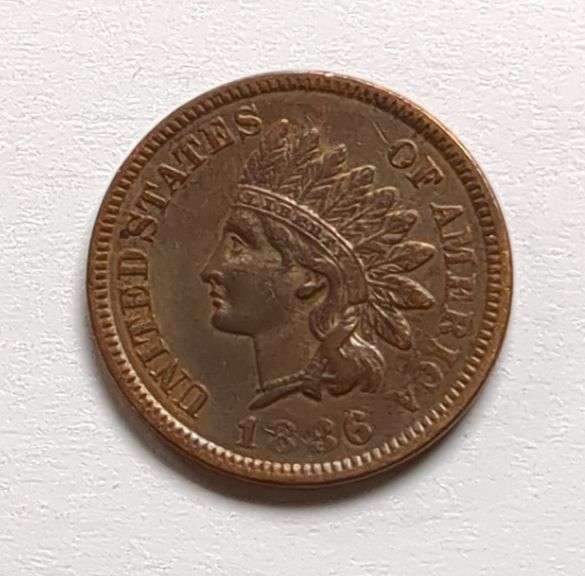 1886 Indian Head Penny Coin
