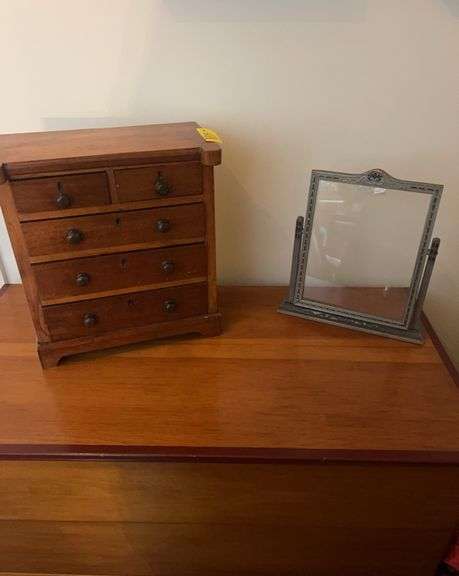 Frame and Small Chest of Drawers