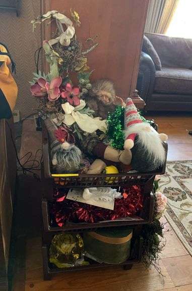 Storage Bin Unit with Seasonal Decor