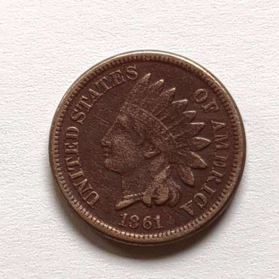 1861 Indian Head Penny Coin