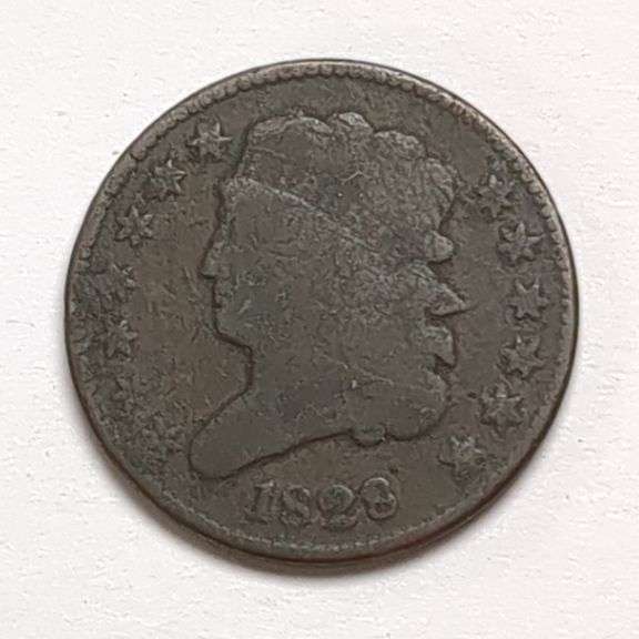 1828 Half Cent Coin - 13 Stars