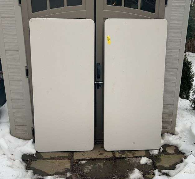 Pair of 5 Foot Lifetime Folding Tables