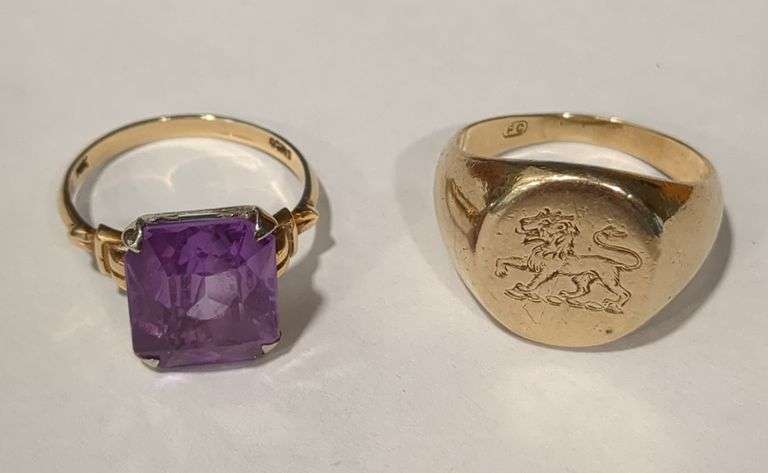 14K and 10K Yellow Gold Rings